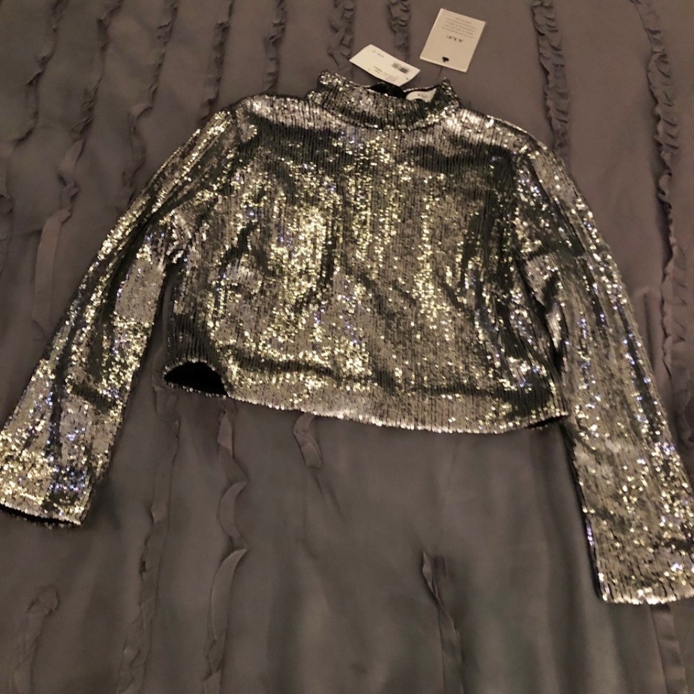 SALE!  A.L.C. Crop Sequin Top